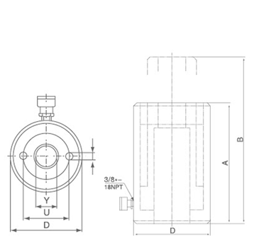 單作用空心千斤頂